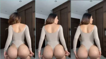 Adriana Olivarez de maiô enfiado no bucetão mexendo a bunda