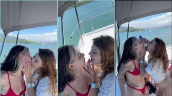 Giovana Grecso beijando a kinechan