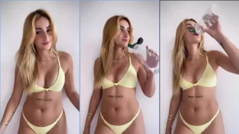 Mama Furtado só de calcinha e sutiã