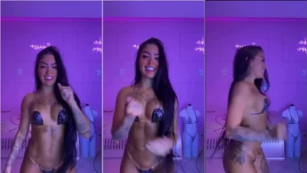 MC Mirella semi nua dançando sensualmente