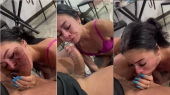 Gisa Custolli de boca na piroca com galada em sua cara