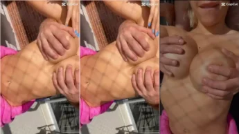 Jessica Pacheco adorando a apalpada nos peitões