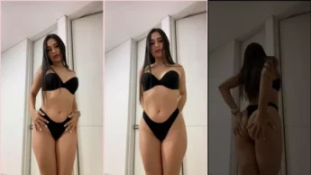 Laura Natali rabuda piranha de calcinha e sutiã