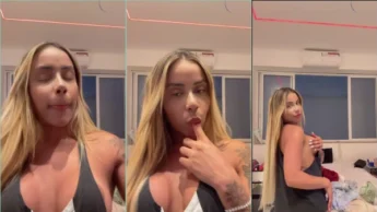 Loirona Sofia Lopes mostrando o corpo no strip