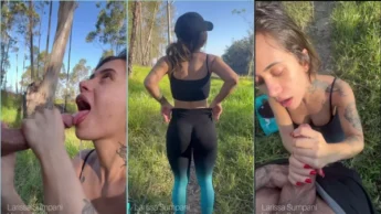 Rabuda Larissa Sumpani em vídeo porno ao ar livre