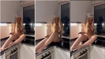 Vadia Anto Pane pelada na cozinha