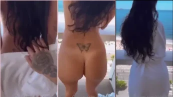 Gostosa Gabriela Saleh na varanda do ap transando