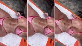 laura Vanegas safada e gostosa pegando um bronze