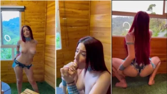 Veroh Gomez apertando os seios enormes