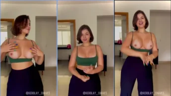 White Fairy dançando com as tetas de fora