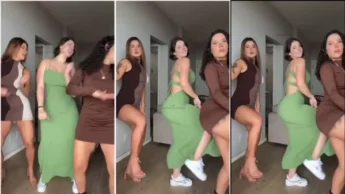 White Fairy e mais duas amigas dançando para o tiktok