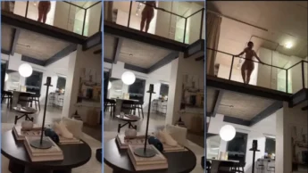 White Fairy muito safada se exibindo na sacada