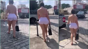 White Fairy toda gostosa andando na rua