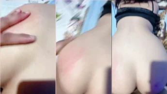 Bia Cristinew empinada levando pau duro na xoxota carnuda
