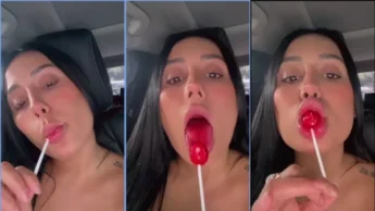 Daniela gostosa chupando pirulito na putaria