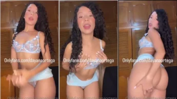 Dayana Ortega de roupa intima transparente se exibindo