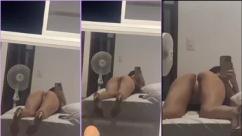 Dayanna Vargas em video gostoso na cama de bruços
