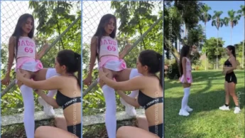 Manu muv em video lésbico com amiga