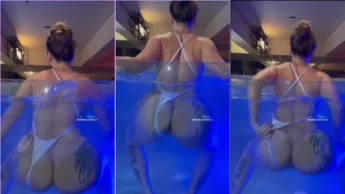 Andrea Rodas onlyfans na piscina de maiô