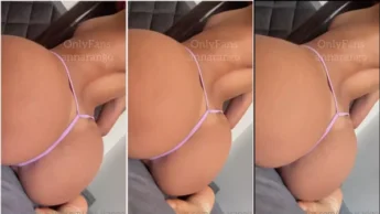Anna Arango popozuda de fio dental na cama