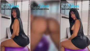 May Hernandez delícia de morena de blusão sentando no vibrador