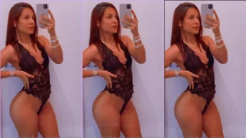 Lessa Silva moreninha beldade de lingerie preta
