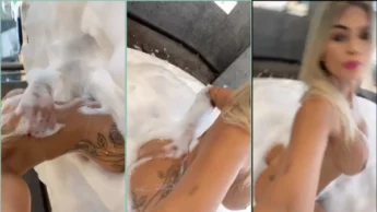 Luna Salvatori caiu na net tomando banho