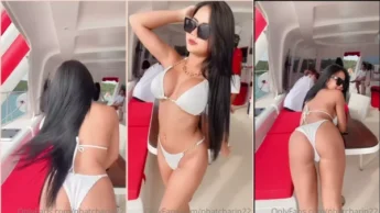 Phatcharin video gostosa moreninha de lingerie branca