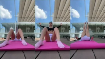 Laura Vanegas bem gostosa em seu exercício