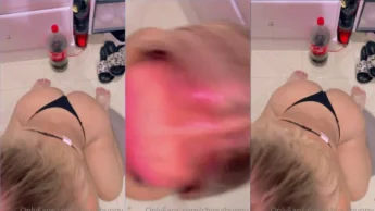 Vazou a Chiqui Bunny de joelhos pagando um boquete