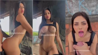 Confira a Brenda Trindade dando pro cara no galpão abandonado