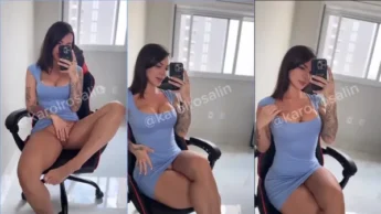 Karol Rosalin vazou mostrando que não estava usando calcinha