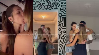 Marjorie Costa em uma brincadeira a três