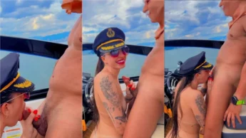 Ale Gaúcha mamando o cara na lancha