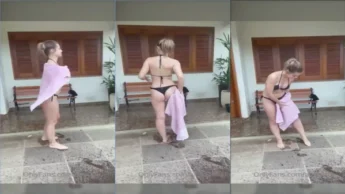 Ale Zambelli toda gostosa de calcinha e sutiã