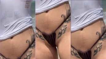 Pauline Ribeiro em video toda molhada na praia