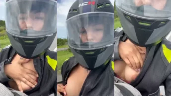 Vazou a Lucia Ferri se exibindo enquanto anda de moto