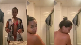 Veja a Ebony Fairy brincanod com as tetas