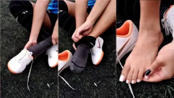 Andressa Castro exibindo os pezinhos lindos dela