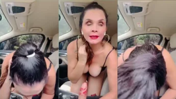 Luiza Ambiel grava video safada dentro do carro