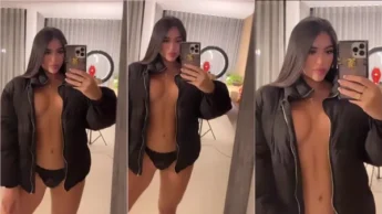 Ana Gandica provocando na frente do espelho