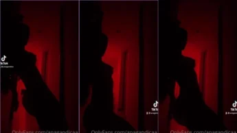 Ana Gandica sensualizando no quarto escuro