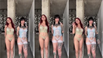 Ayla Andrada com amiga delícia tatuada no video lésbico