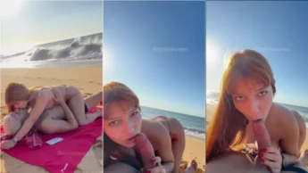 Bridanunes mamando o dotado na praia