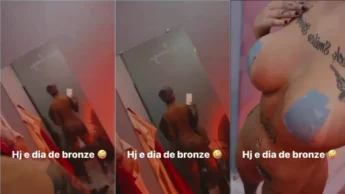 Cenas picantes da putona indo pro bronzeamento artificial