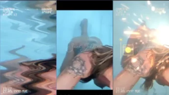 Gostosinha Sara Jokberde nadando pelada