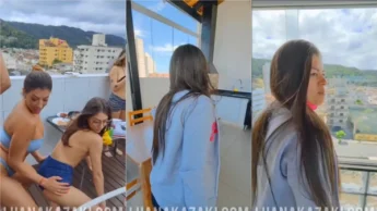 Gostosona Luana Kazaki na festinha com as amigas