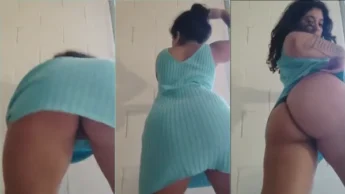 Haira Bernard privacy safada de vestido verde na dança sexy