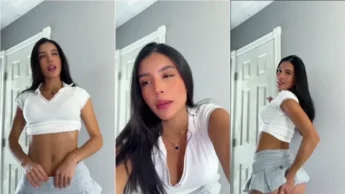 Hanna Miller usando uma roupa sexy