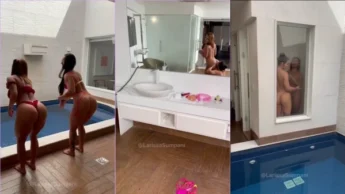 Larissa Sumpani caiu na net transando com a amiga
